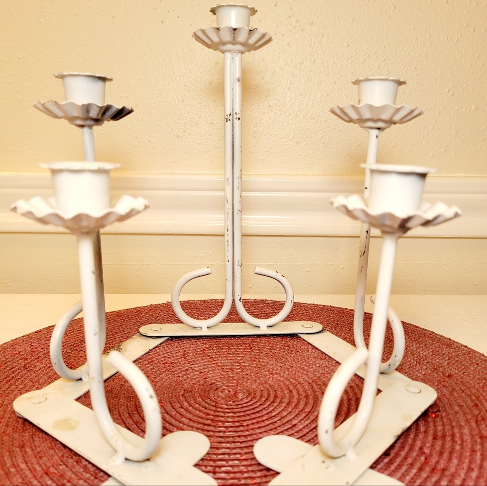 Vintage 50's articulating, folding candelabra candlestick holder